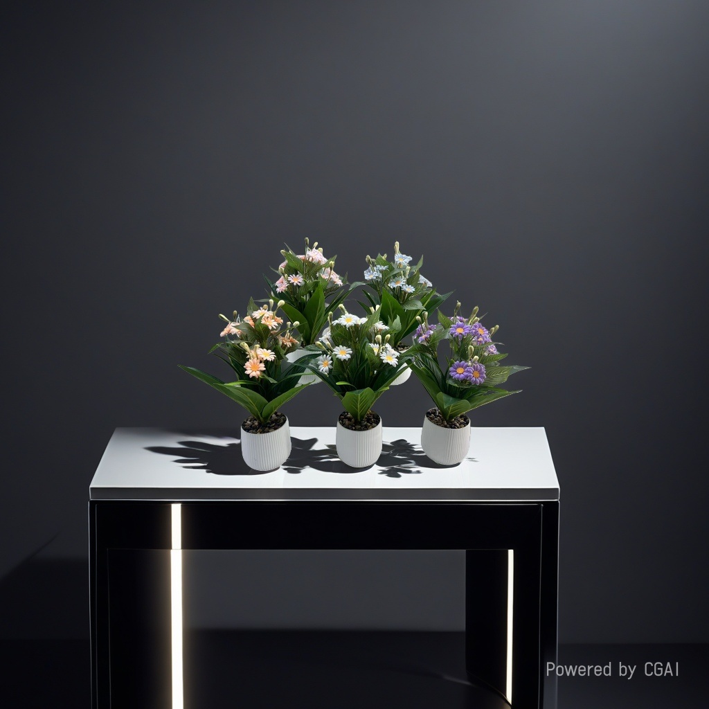Artificial Phalaenopsis potted plant, plastic green plant, succulent plant, DIY artificial tree 091201354 Specification image