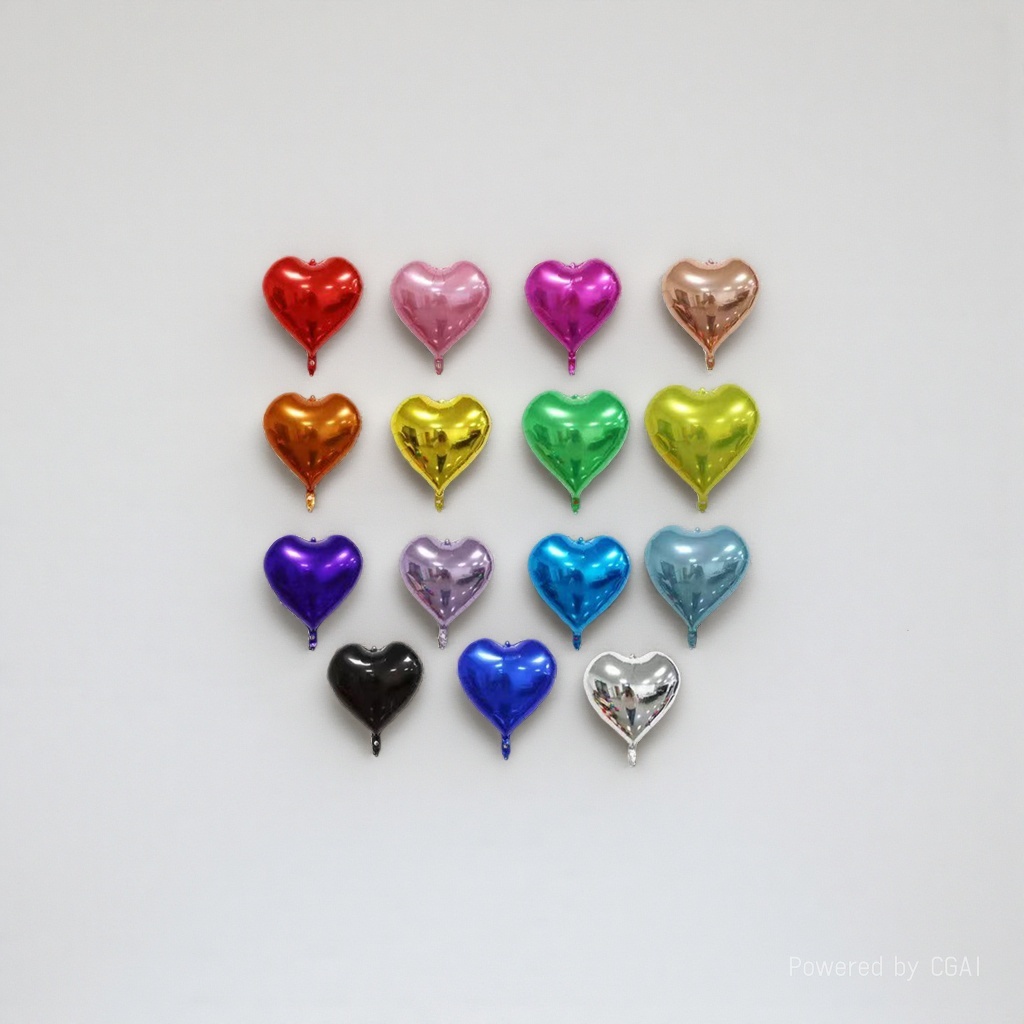 Colorful heart-shaped aluminum film balloons for birthday and wedding ceremony decoration details Picture