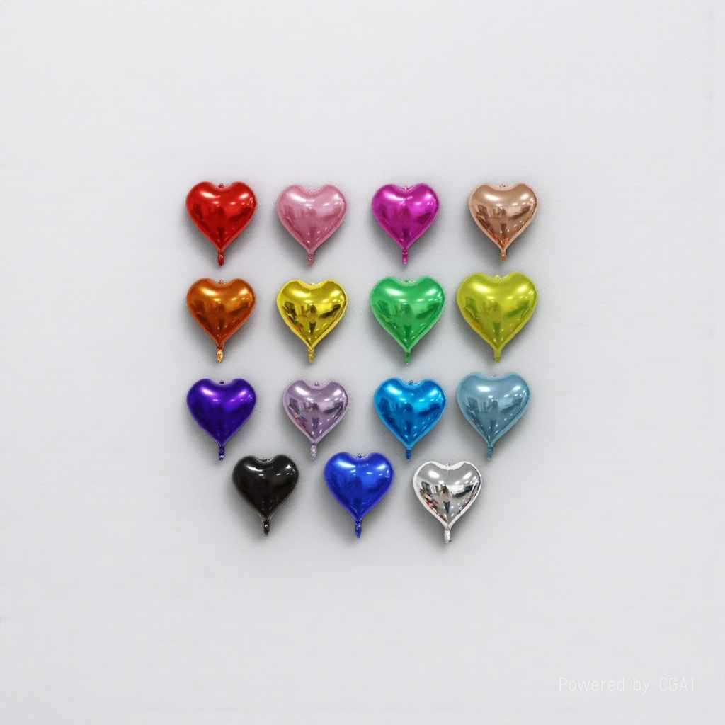 Colorful heart-shaped aluminum film balloons for birthday and wedding ceremony decoration Item Picture