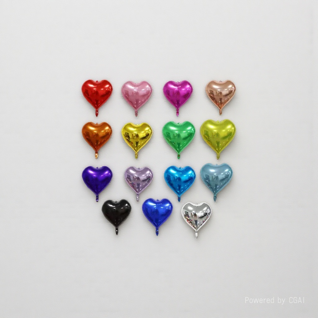 Colorful heart-shaped aluminum film balloons for birthday and wedding ceremony decoration Specification image