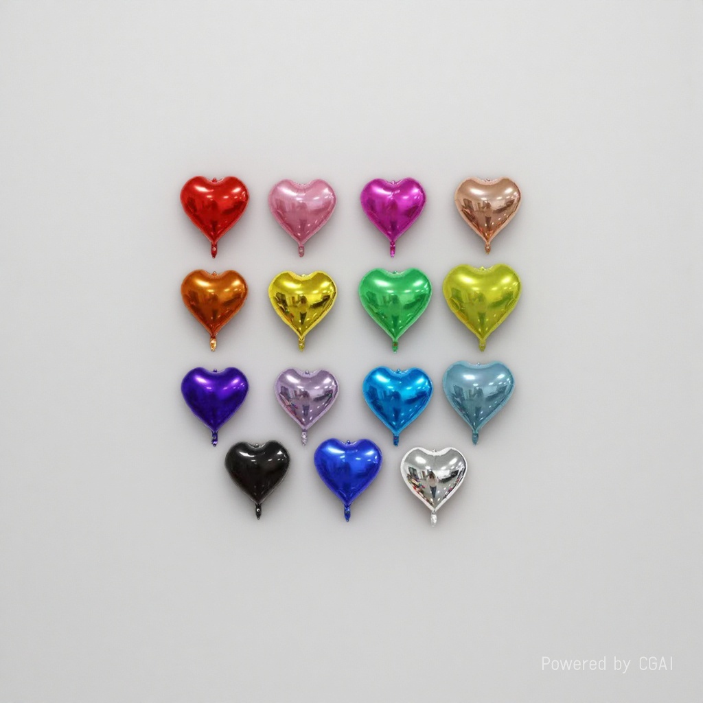 Colorful heart-shaped aluminum film balloons for birthday and wedding ceremony decoration Application Scenario
