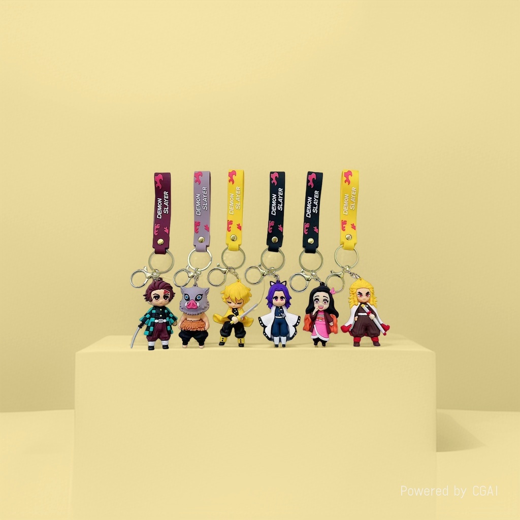Anime character badminton keychain pendant, pull-up key chain, fashionable and trendy accessory Application Scenario
