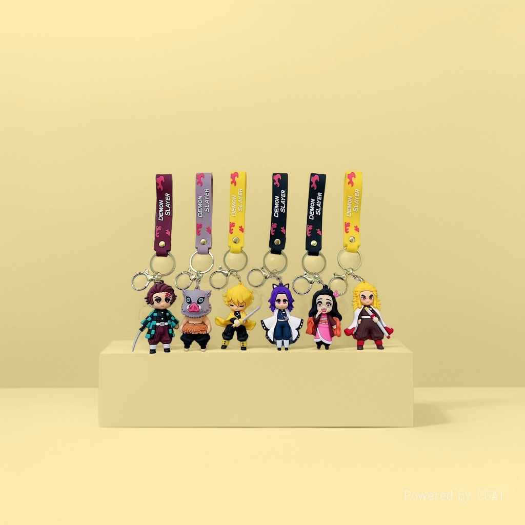 Anime character badminton keychain pendant, pull-up key chain, fashionable and trendy accessory Specification image