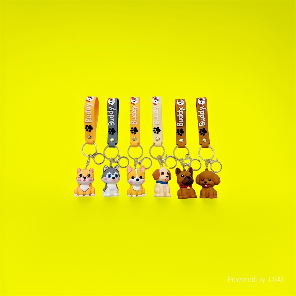 New cartoon cute pet dog keychain doll, small pendant, adorable bag, hanging decoration, claw machine doll, small gift Application Scenario