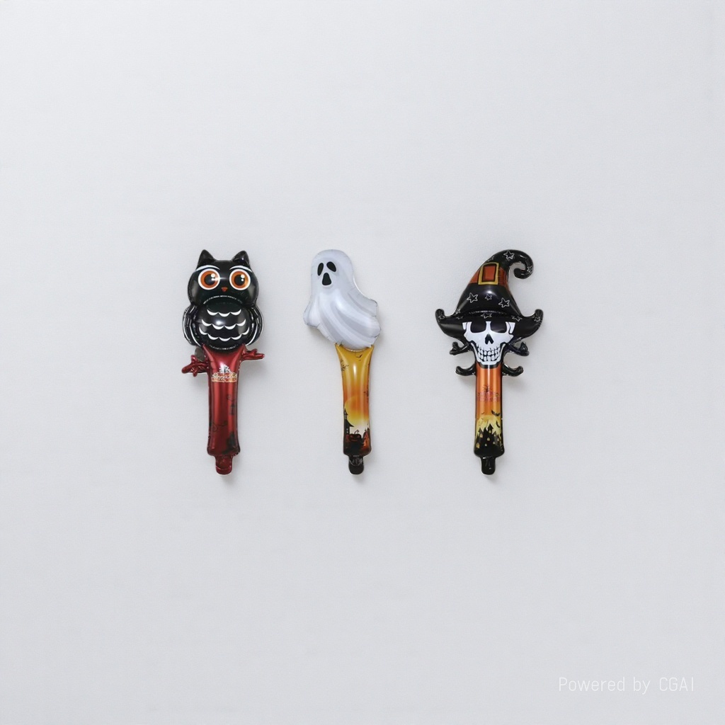 Halloween wooden owl ghost, skull ghost, stick, balloon, stick, witch theme decorative props Item Picture