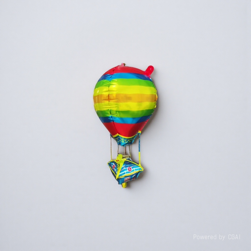 Colorful striped hot air balloons are used for birthday and aluminum film balloon wedding ceremony decoration details Picture