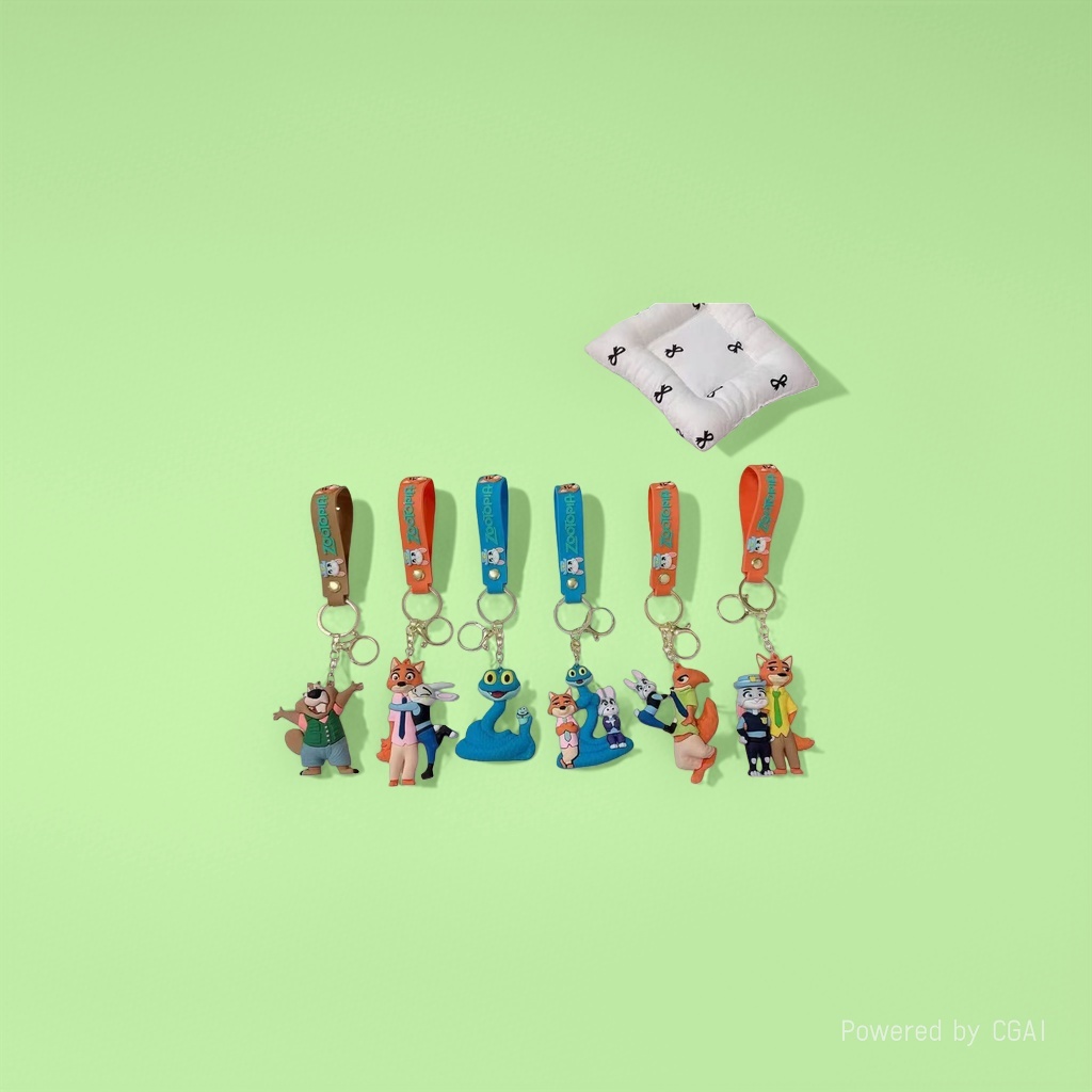 Creative Zootopia keychains, cartoon Nick Judy Rabbit dolls, couple bags, pendants, anime small gifts Application Scenario