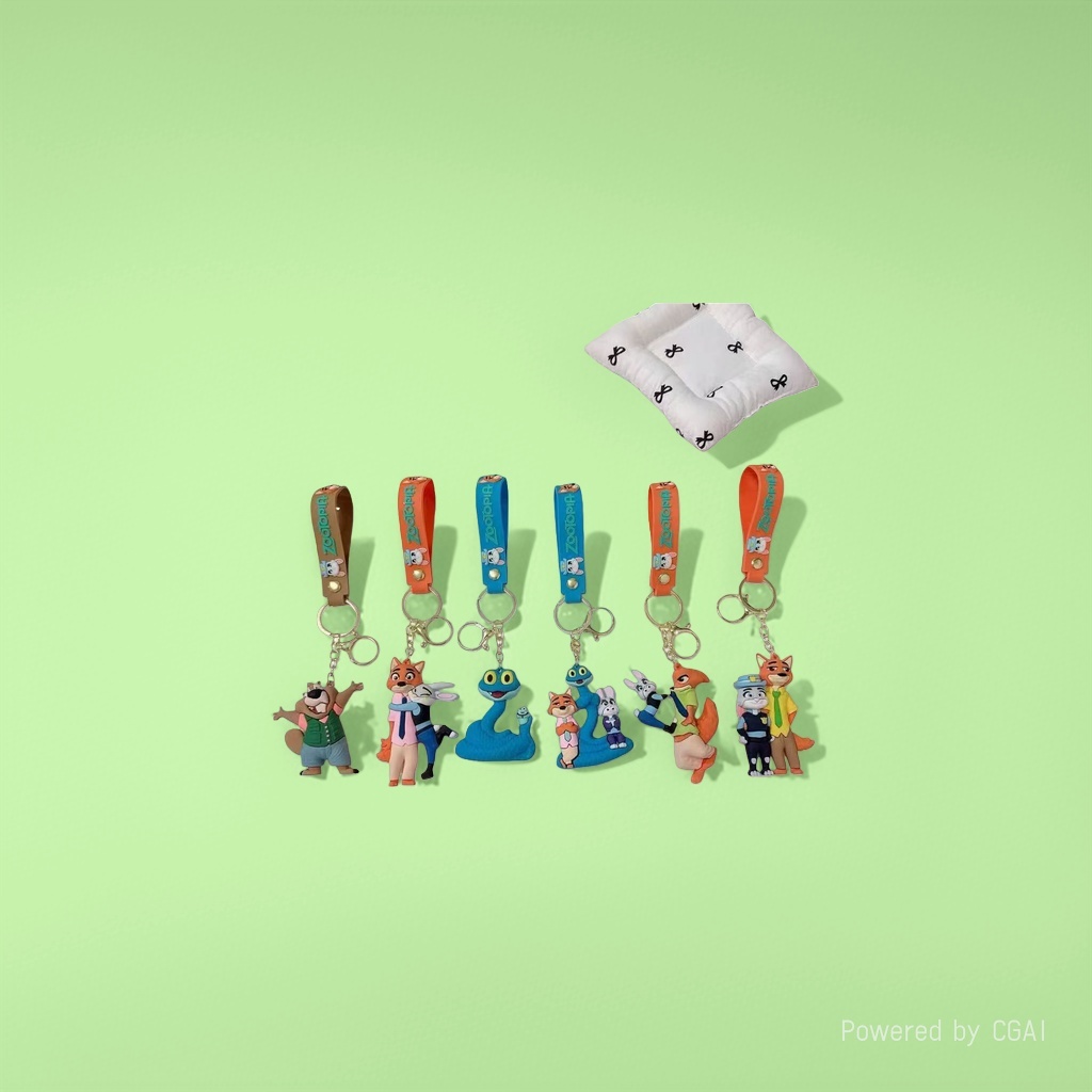 Creative Zootopia keychains, cartoon Nick Judy Rabbit dolls, couple bags, pendants, anime small gifts