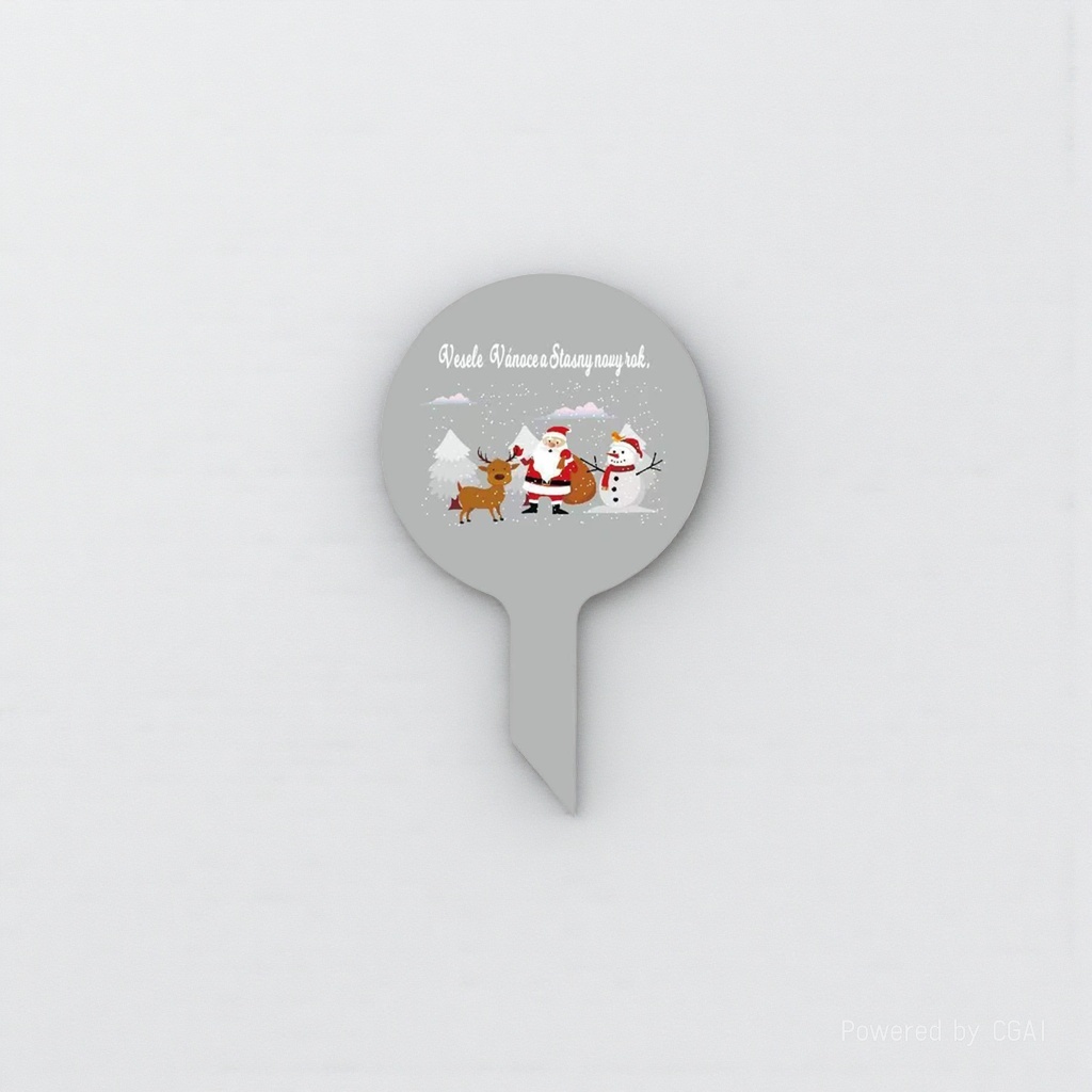 Christmas electric round cake, tag, Christmas hat-themed decorative gift Item Picture