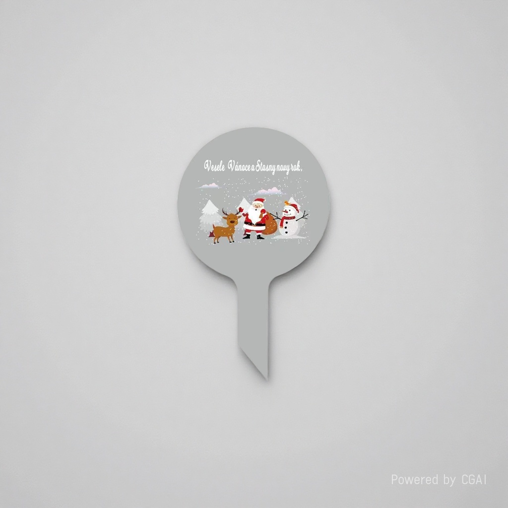 Christmas electric round cake, tag, Christmas hat-themed decorative gift Application Scenario