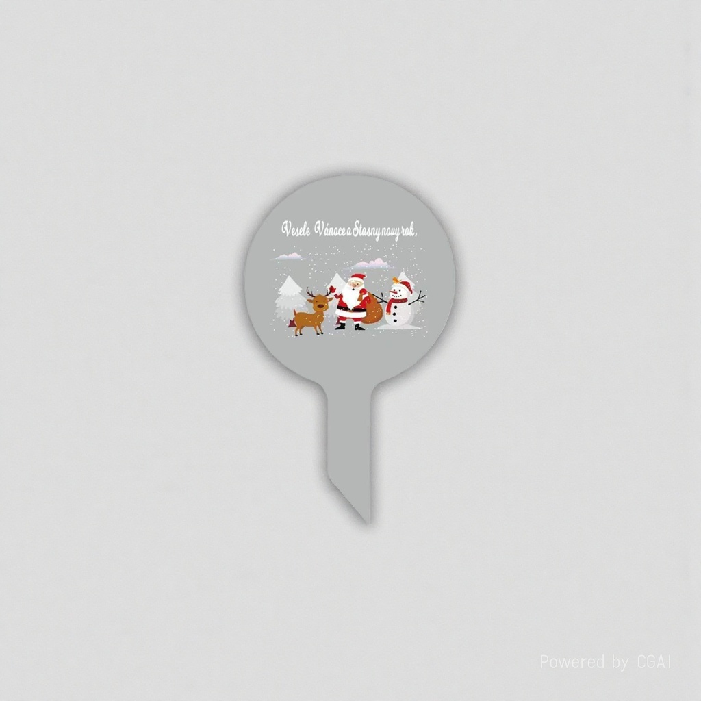 Christmas electric round cake, tag, Christmas hat-themed decorative gift details Picture