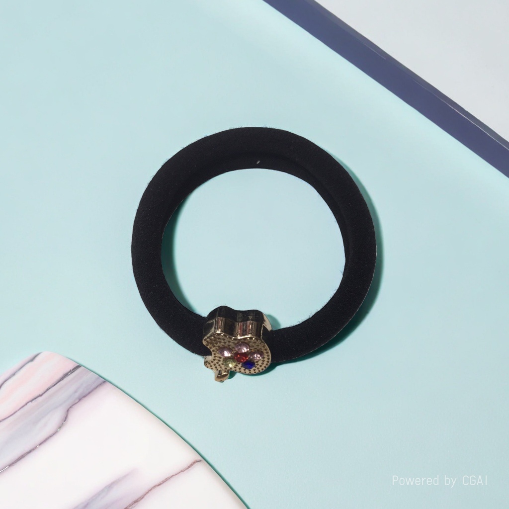 10 pieces of black large intestine hair tie and hair band fashion hair accessories Specification image