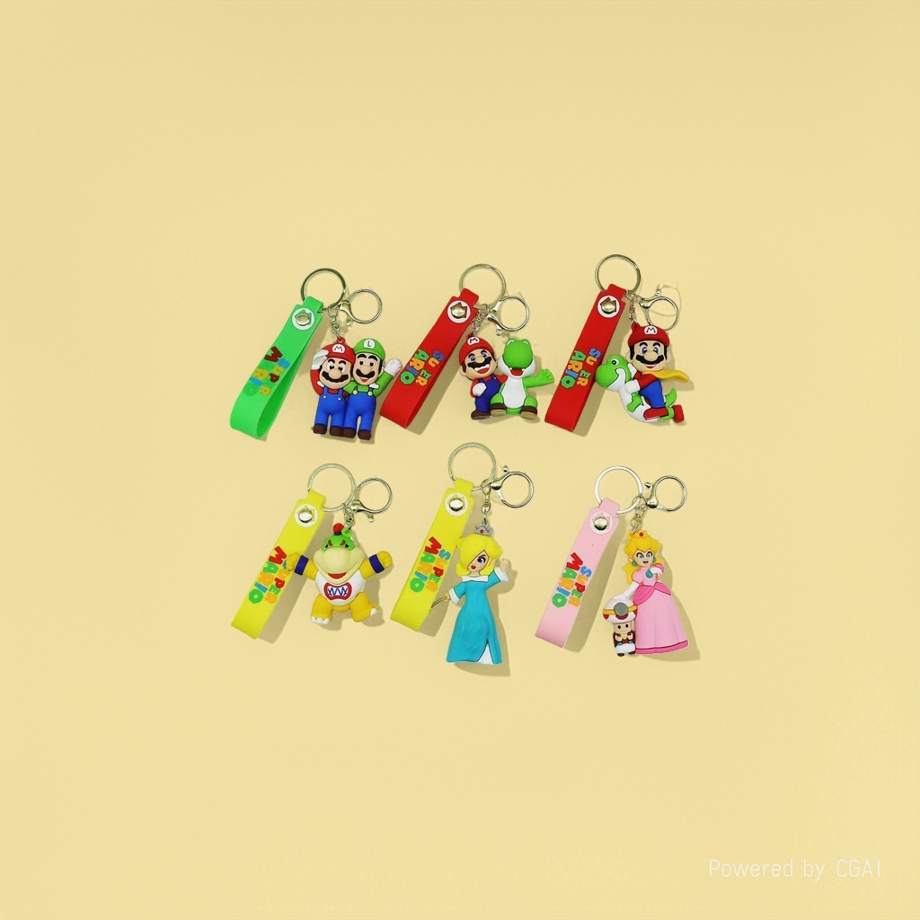 New creative Super Mario doll keychain, cute doll backpack pendant, exquisite gift key chain Specification image