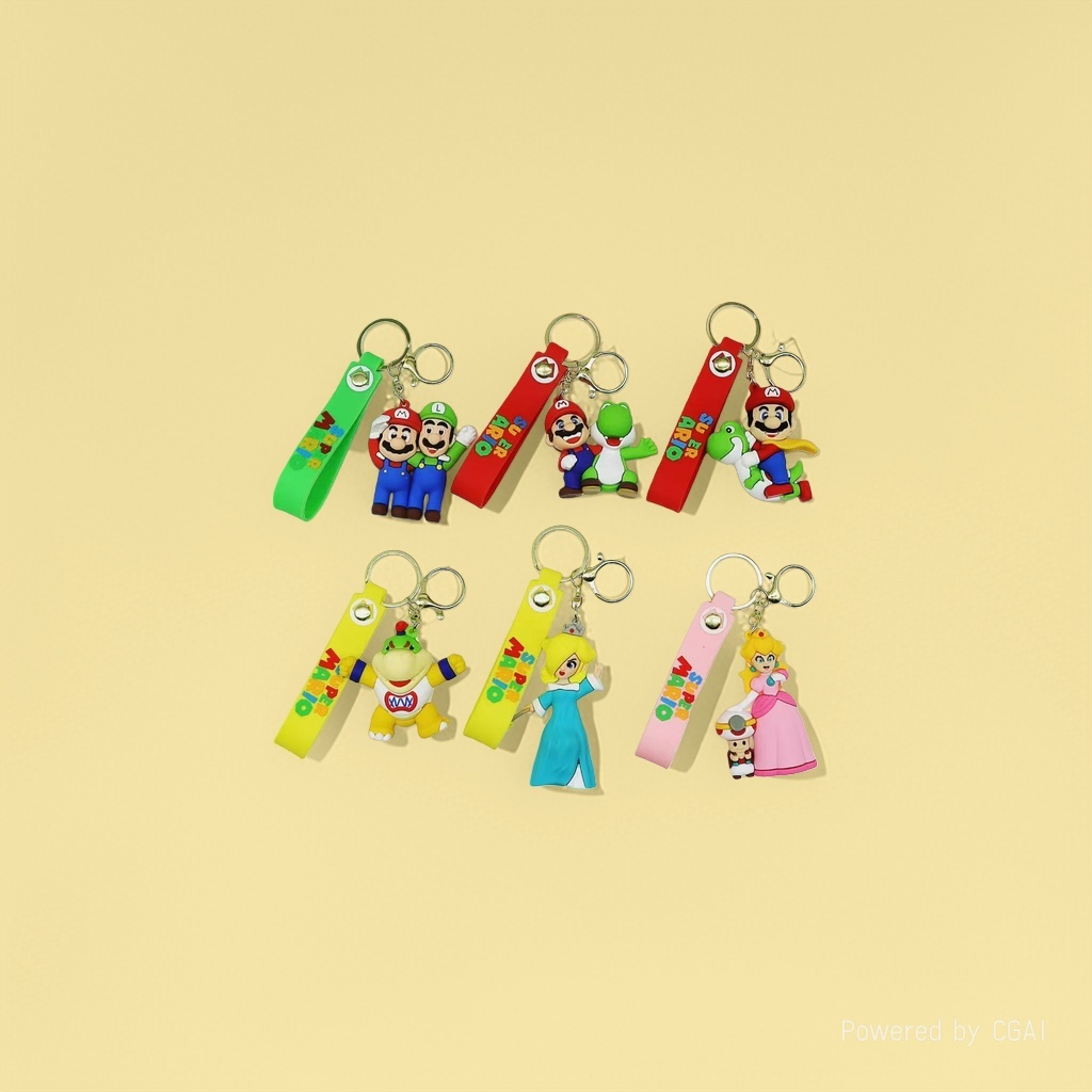New creative Super Mario doll keychain, cute doll backpack pendant, exquisite gift key chain Application Scenario