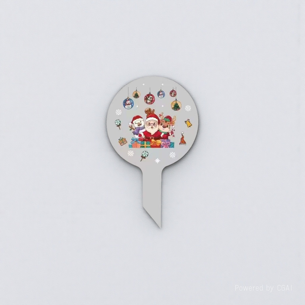 Christmas-themed creative sticker DIY fridge magnets with Santa Claus, snowman, reindeer gift illustrations and colorful sand Application Scenario