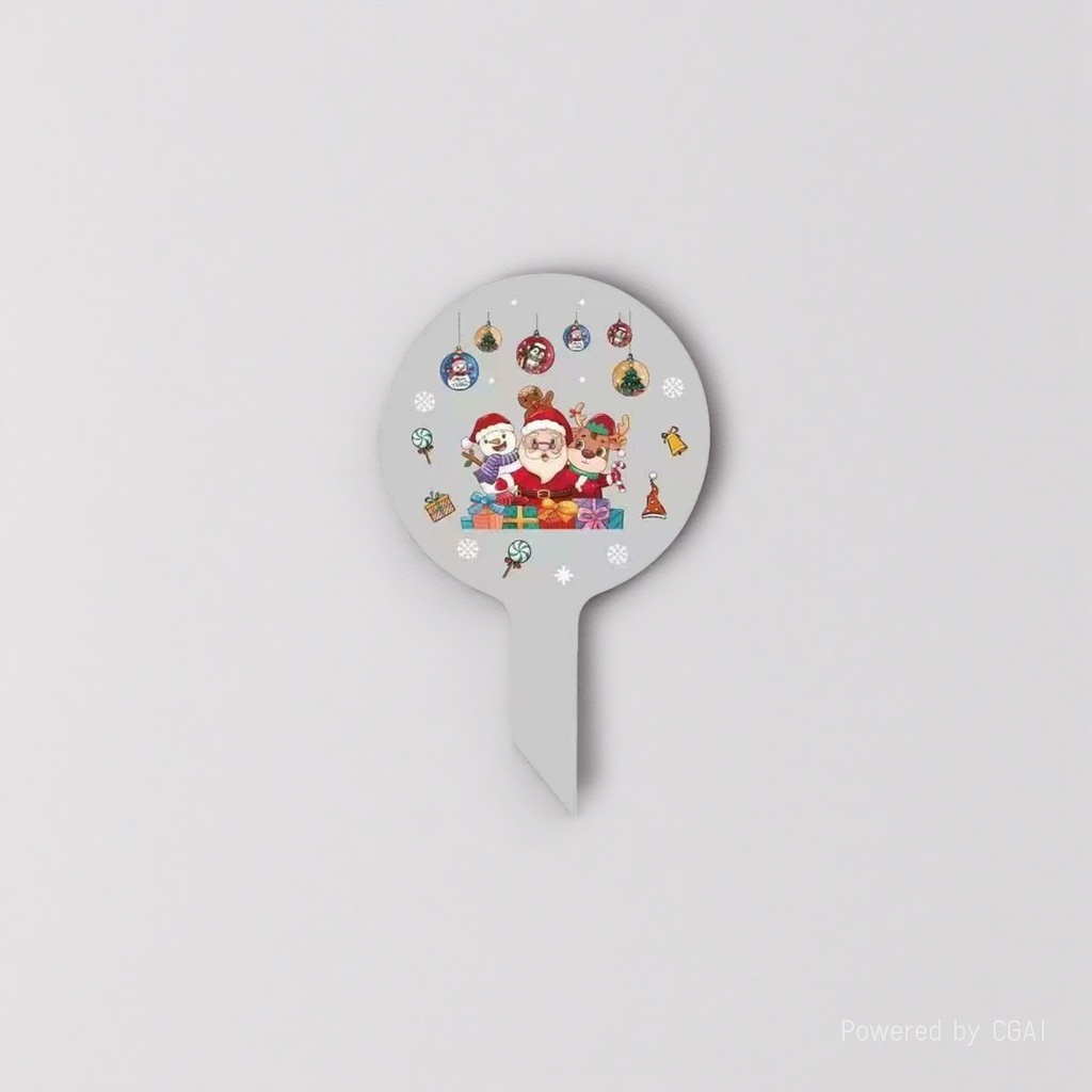 Christmas-themed creative sticker DIY fridge magnets with Santa Claus, snowman, reindeer gift illustrations and colorful sand Specification image