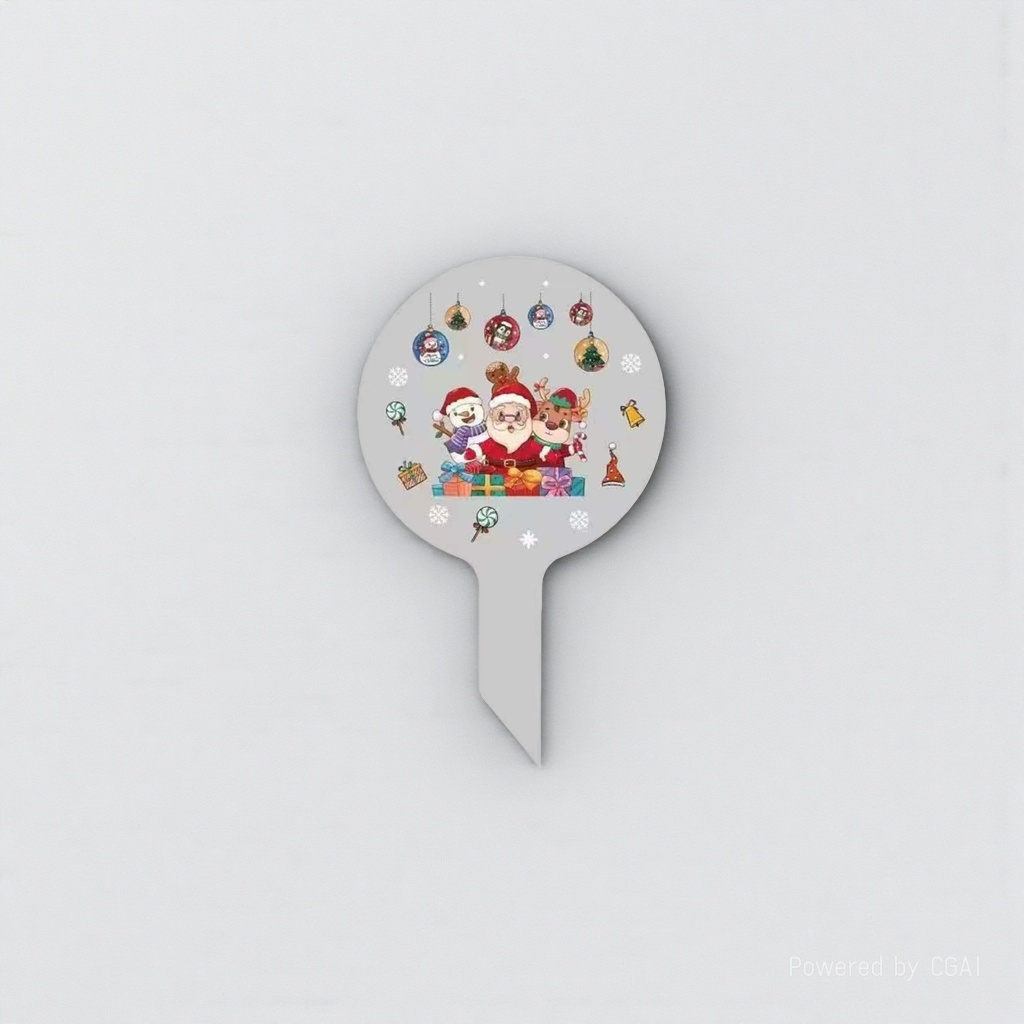Christmas-themed creative sticker DIY fridge magnets with Santa Claus, snowman, reindeer gift illustrations and colorful sand Item Picture