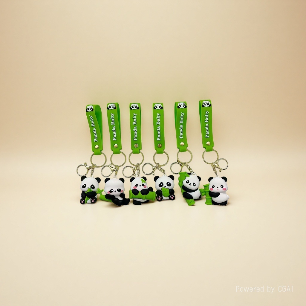 Cute little panda cultural and creative keychains, Chengdu panda souvenirs, cartoon dolls, stuffed toys, bags, pendants, small gifts