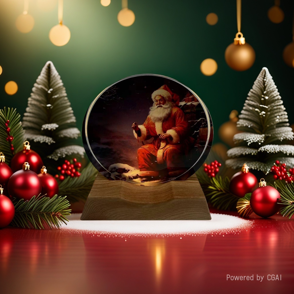 Christmas decorations: Santa Claus crystal ball ornaments, Christmas-themed decorations, Christmas souvenirs Application Scenario