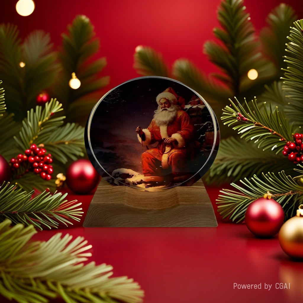 Christmas decorations: Santa Claus crystal ball ornaments, Christmas-themed decorations, Christmas souvenirs details Picture
