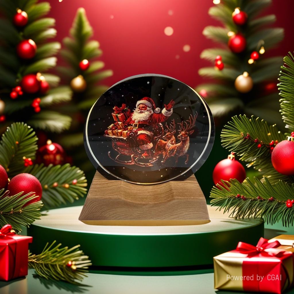 Christmas-themed decorative items, crystal ball ornaments, Christmas-themed decorative items, Christmas souvenirs details Picture