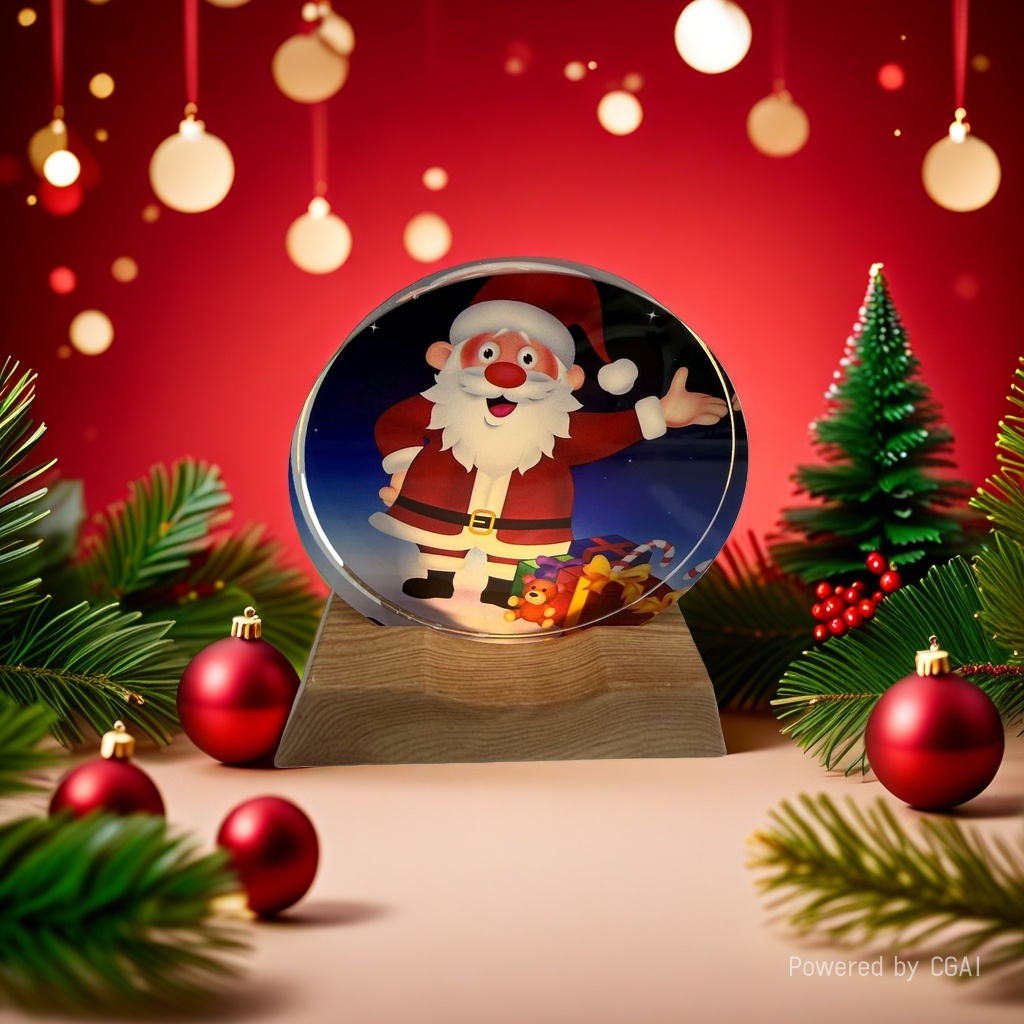 Christmas souvenir, Santa Claus crystal ball ornament, Christmas-themed decoration, Christmas souvenir details Picture