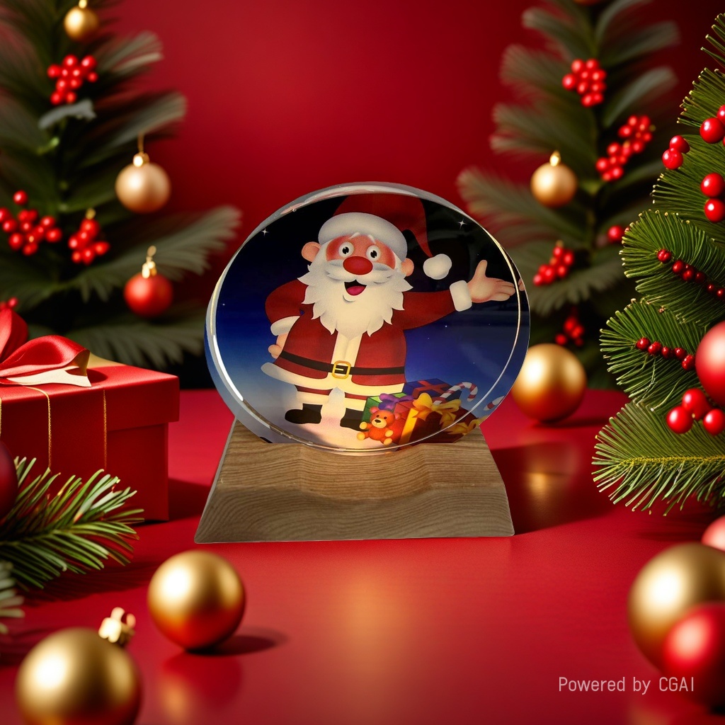 Christmas souvenir, Santa Claus crystal ball ornament, Christmas-themed decoration, Christmas souvenir
