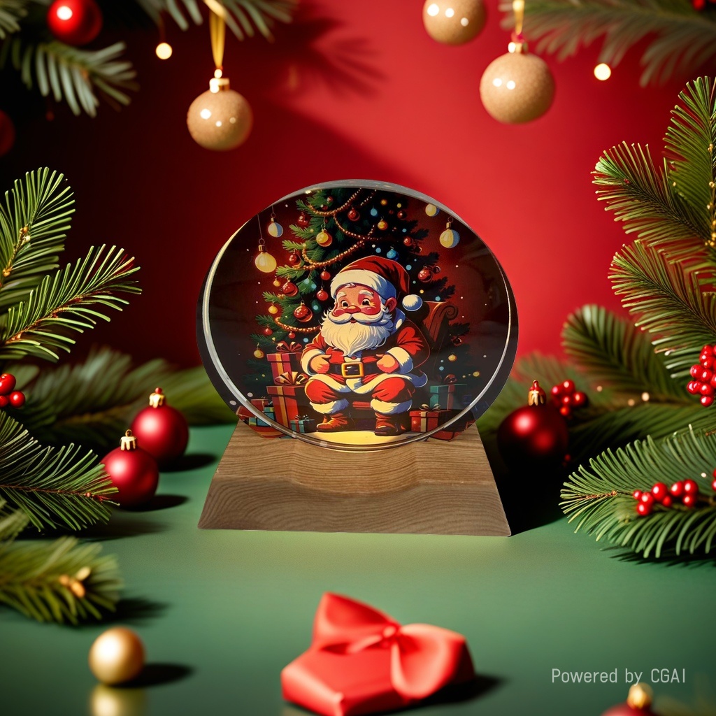 Christmas-themed decorative gifts, Santa Claus crystal ball ornaments, Christmas-themed decorative gifts, Christmas souvenirs details Picture