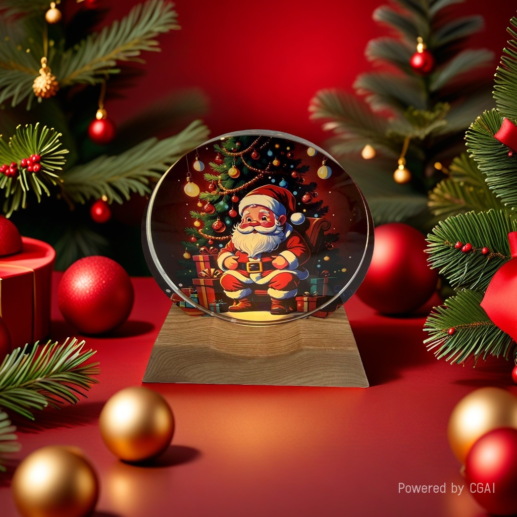Christmas-themed decorative gifts, Santa Claus crystal ball ornaments, Christmas-themed decorative gifts, Christmas souvenirs