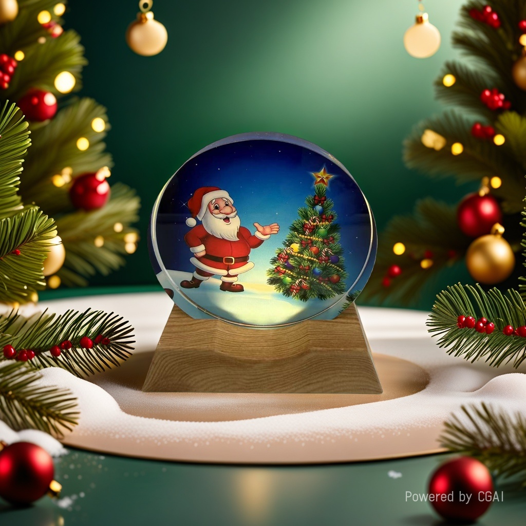Santa Claus crystal ball ornament, Christmas-themed decoration, Christmas souvenir, Christmas-themed decoration Specification image