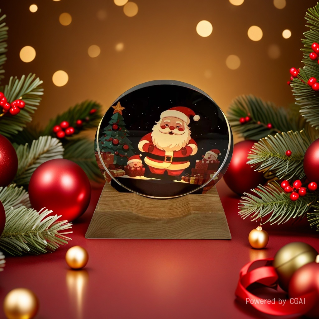 Christmas-themed decorations, Santa Claus crystal ball ornaments, Christmas-themed ornaments, Christmas souvenirs