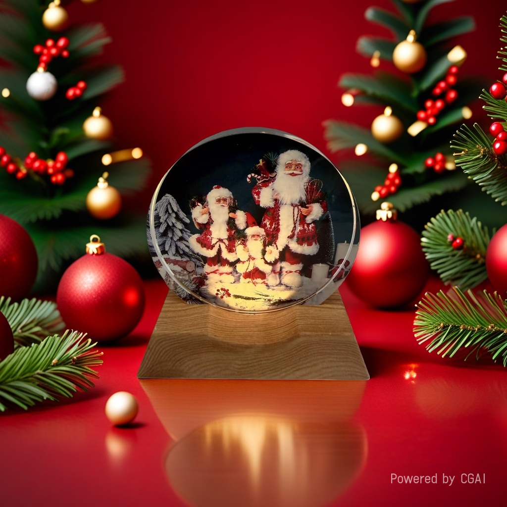Christmas-themed decorative paintings, Santa Claus crystal ball ornaments, Christmas-themed decorations, Christmas souvenirs