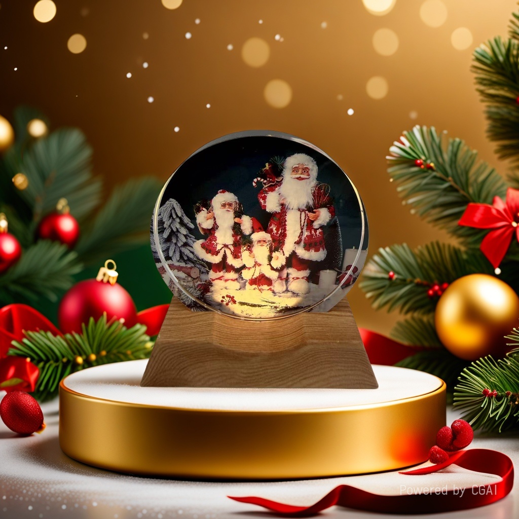Christmas-themed decorative paintings, Santa Claus crystal ball ornaments, Christmas-themed decorations, Christmas souvenirs Application Scenario