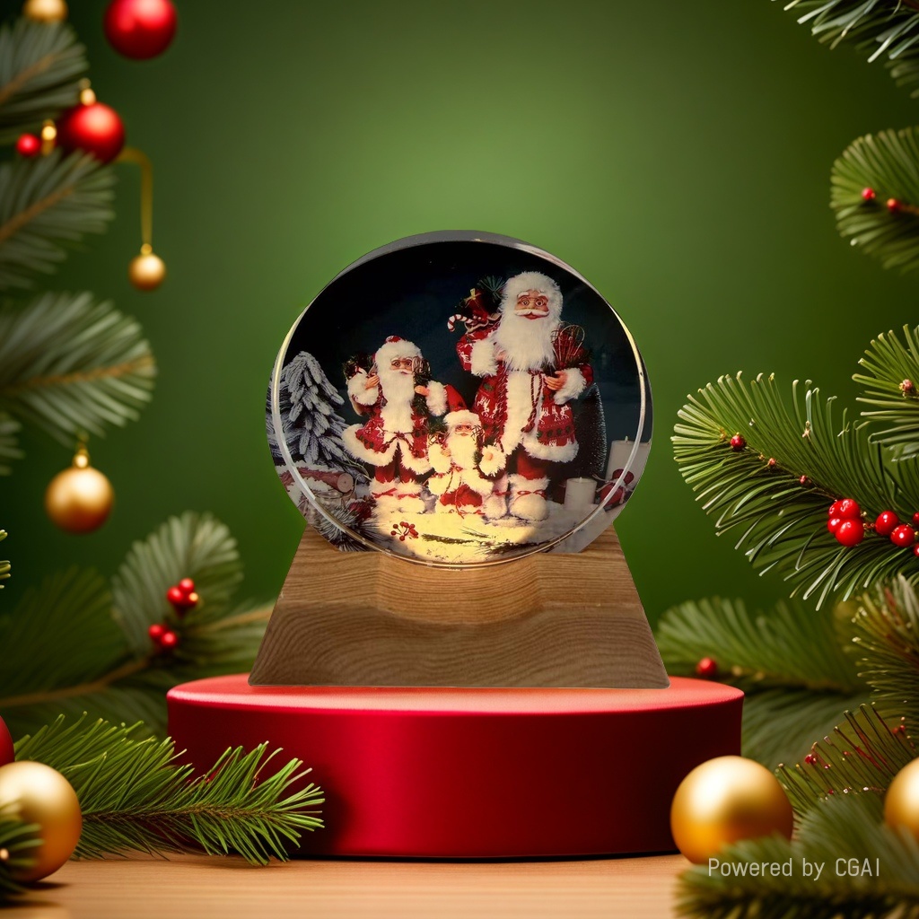 Christmas-themed decorative paintings, Santa Claus crystal ball ornaments, Christmas-themed decorations, Christmas souvenirs details Picture