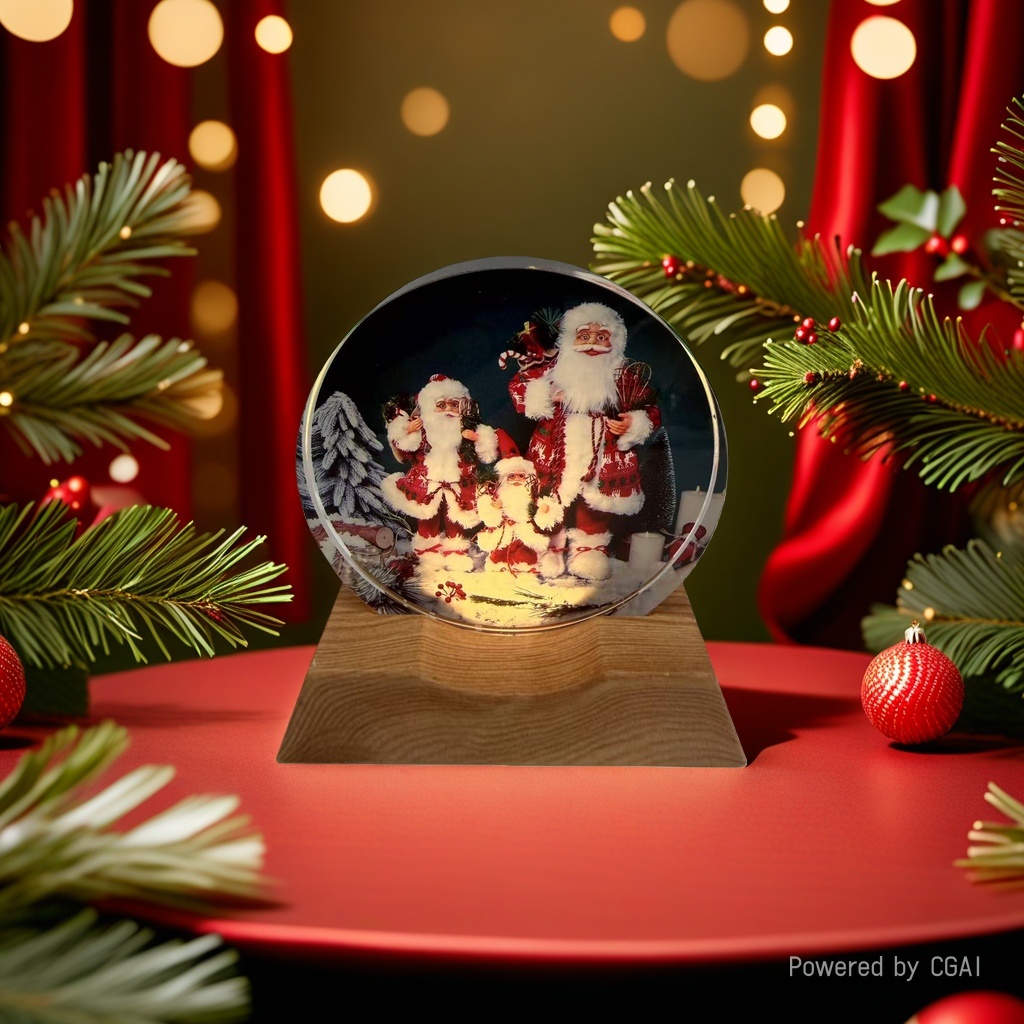 Christmas-themed decorative paintings, Santa Claus crystal ball ornaments, Christmas-themed decorations, Christmas souvenirs Specification image