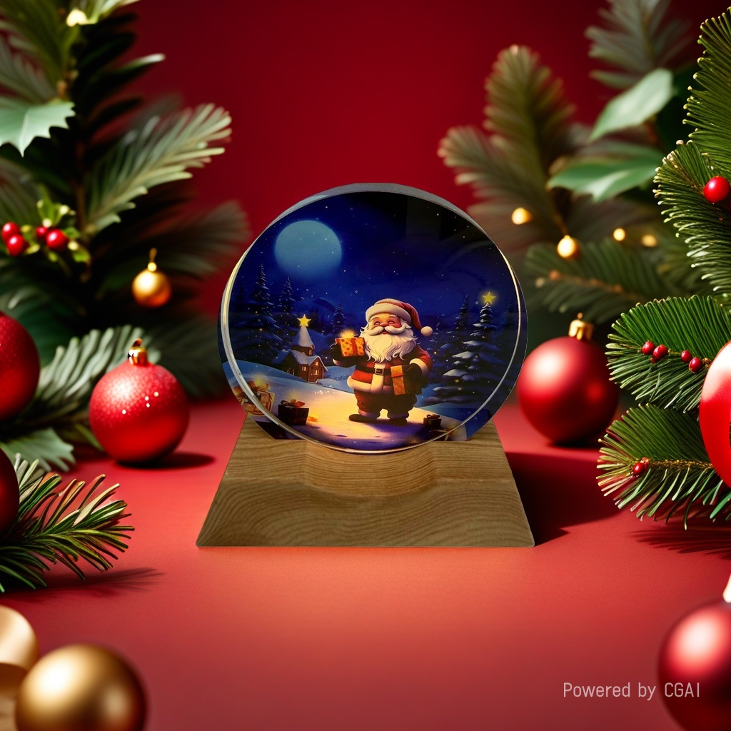 Christmas round decorative lights, Santa Claus crystal ball ornaments, Christmas-themed decorations, Christmas souvenirs