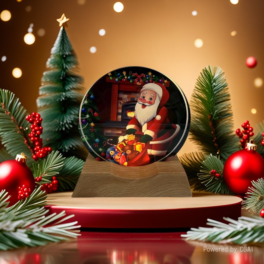 Santa Claus crystal ball ornament, Christmas-themed decoration, Christmas souvenir, Christmas-themed decoration. 095736773 Specification image