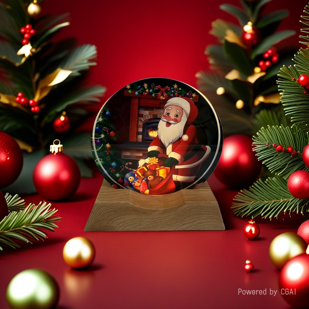 Santa Claus crystal ball ornament, Christmas-themed decoration, Christmas souvenir, Christmas-themed decoration. 095736773