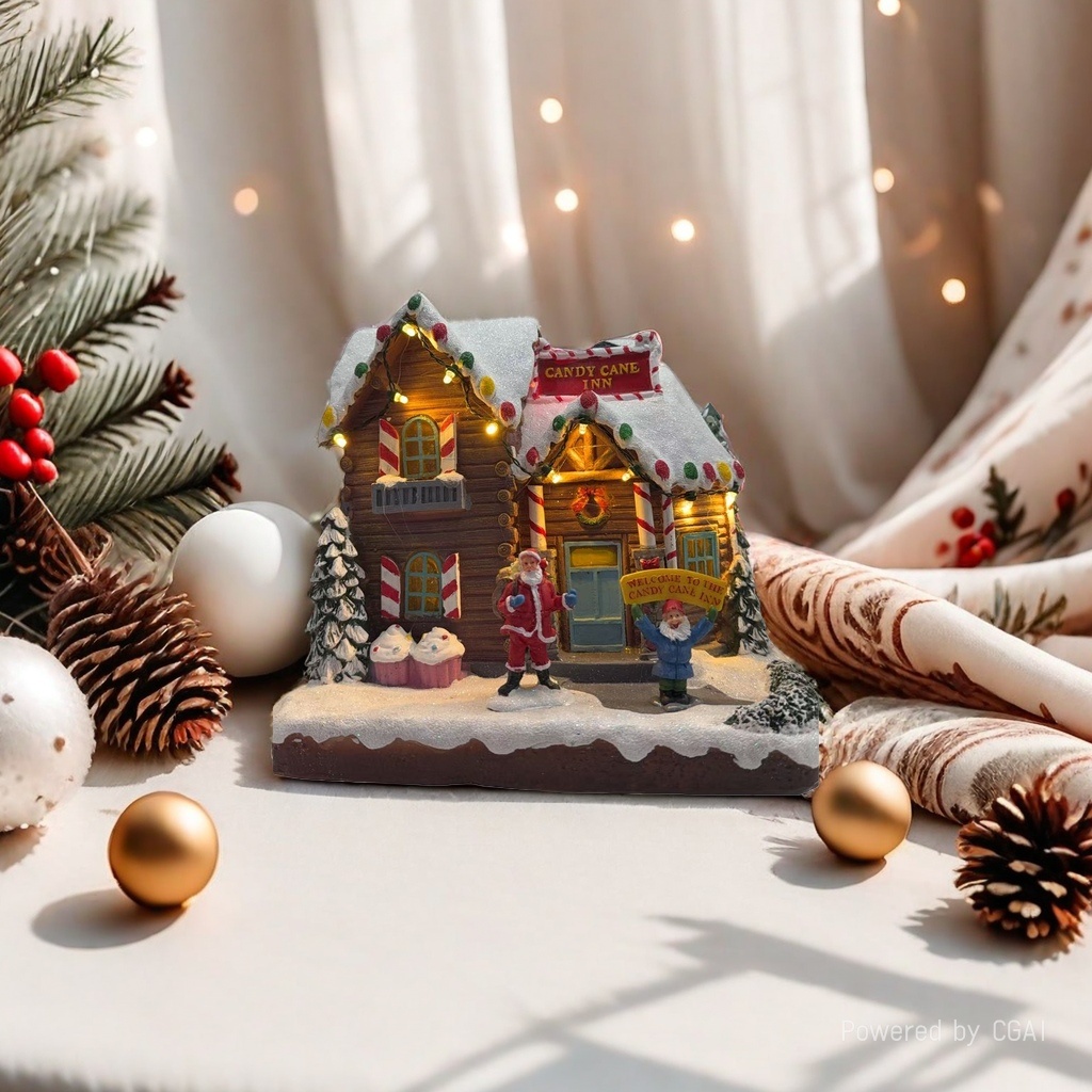 Christmas glowing candy house model, Christmas hat, Christmas-themed decorative gifts Application Scenario