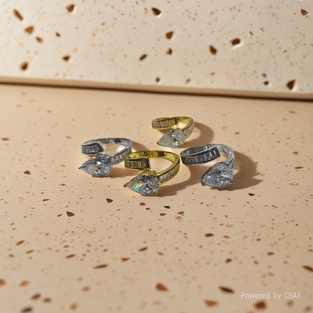 European and American simple mixed style colored zircon crystal rings, women's rings, export rings and accessories wholesale and consignment Application Scenario