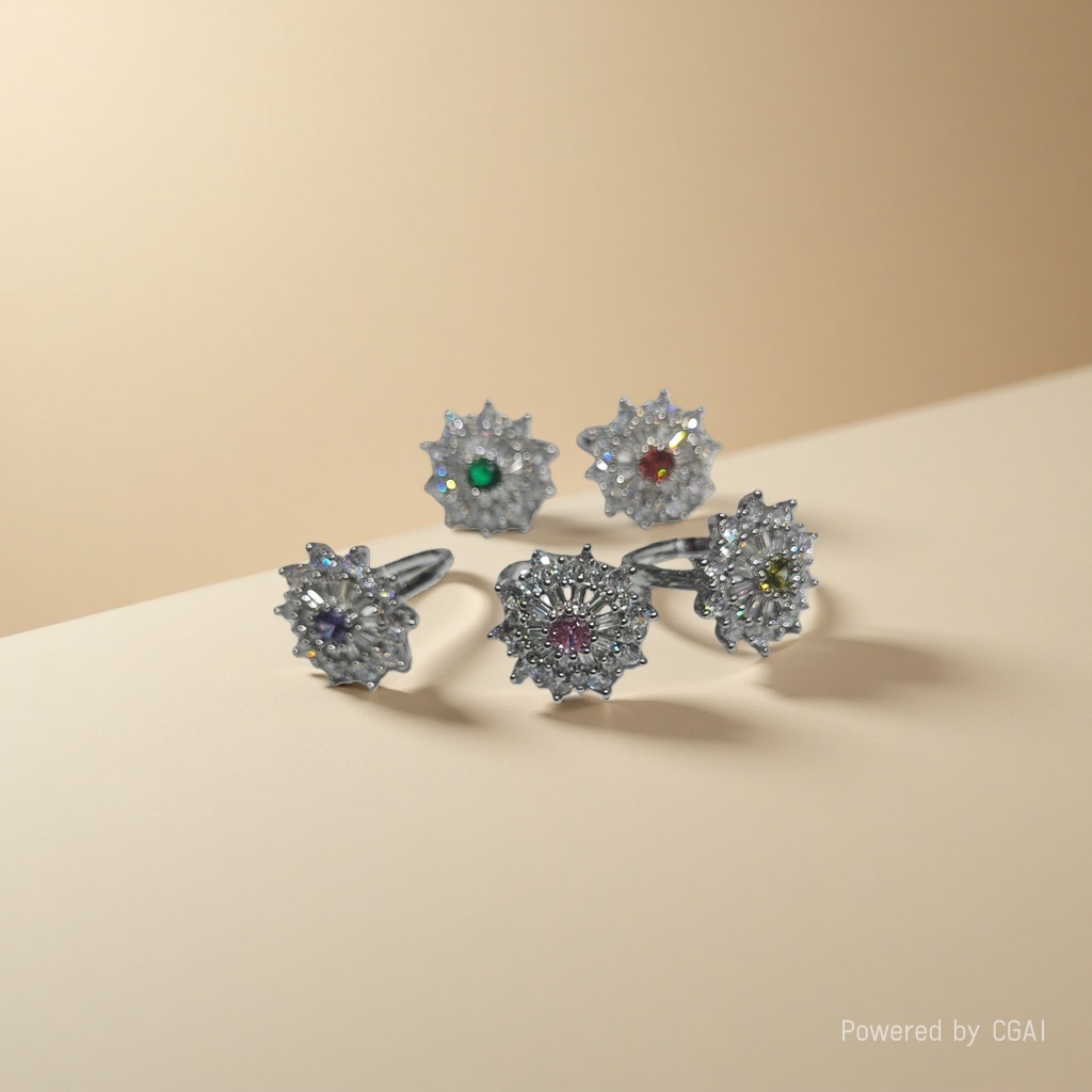 Wholesale of fashionable and niche blue zircon gemstone rings and luxurious full-diamond engagement rings for women from Europe and America Application Scenario