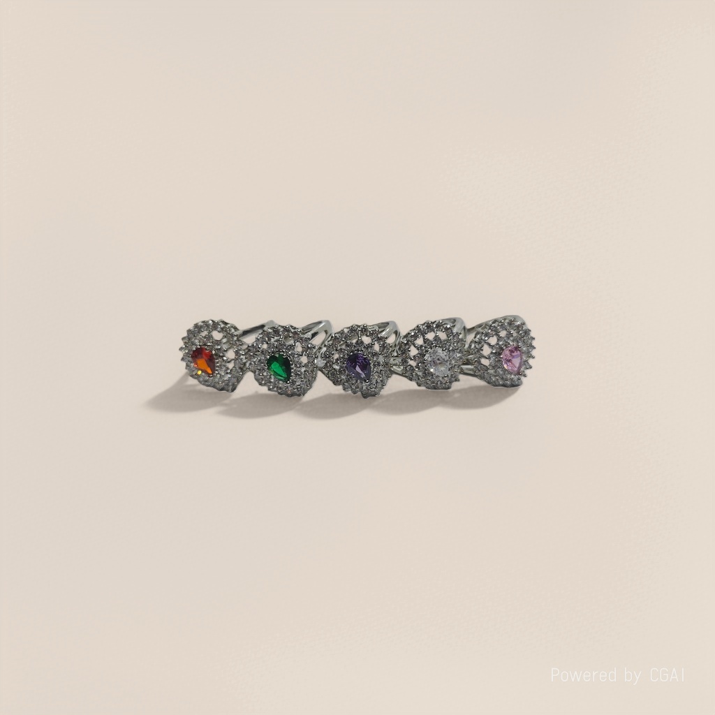 Wholesale of high-end European and American women's full-diamond micro-inlaid rings Specification image