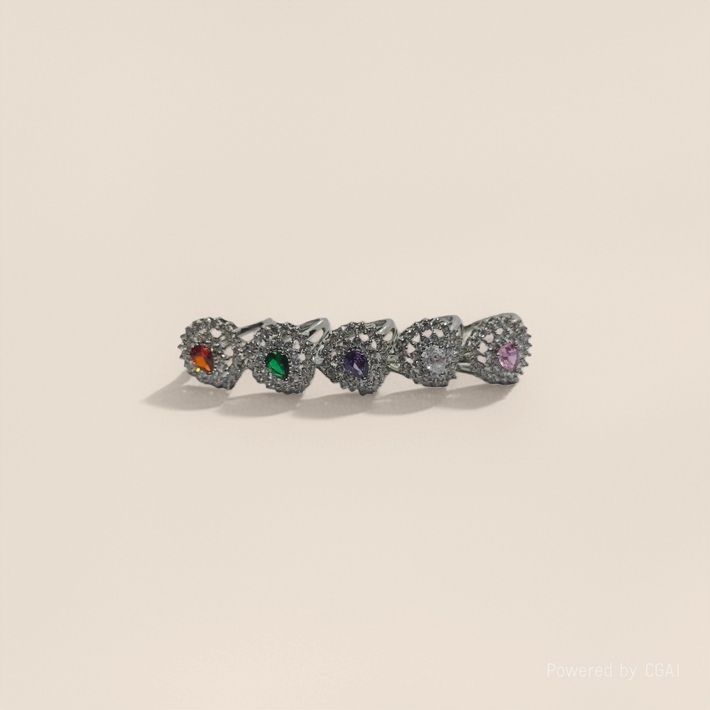 Wholesale of high-end European and American women's full-diamond micro-inlaid rings details Picture