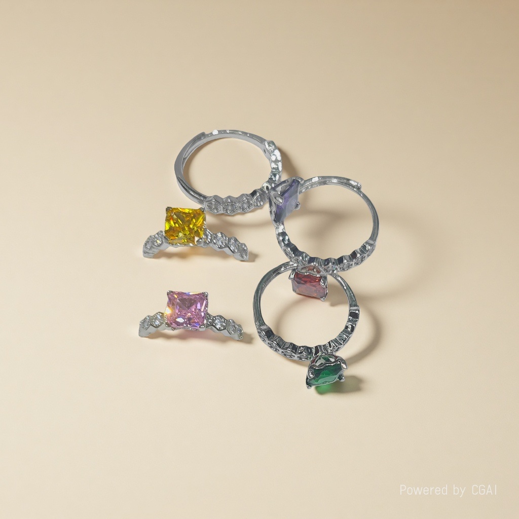 Wholesale of square diamond winding rings with European and American fashion, versatile and exquisite full diamond rings