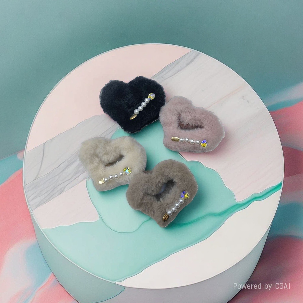 Plush heart-shaped large intestine hair band, hair accessory and hair rope accessory Application Scenario