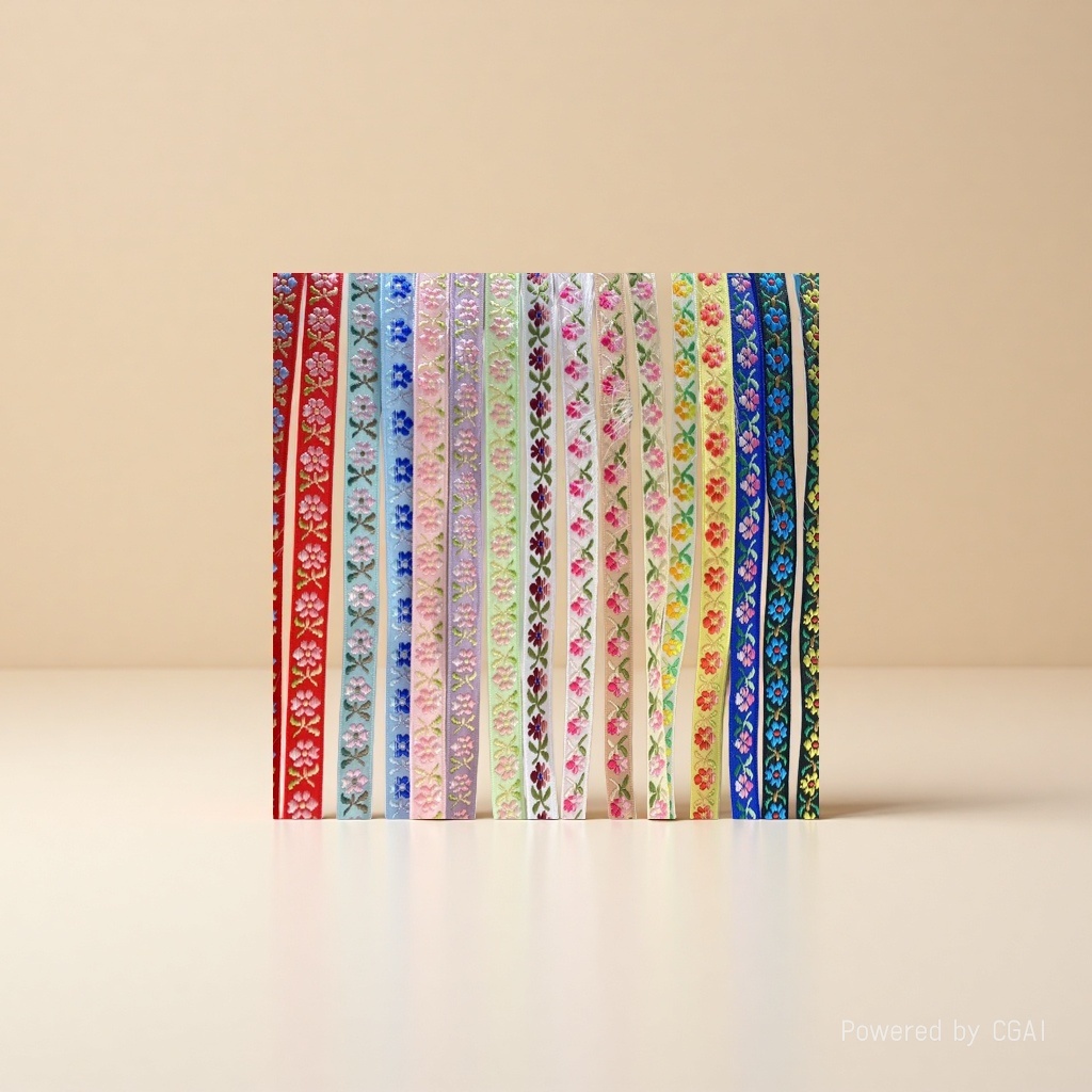 1.2cm una rama de flores estilo étnico bordado hecho a mano DIY arcos correas adornos de pelo tocados Specification image