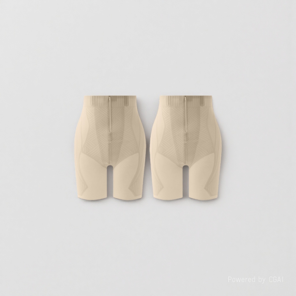 Skin-colored high-waisted shaping pants, women's European and American buttocks pants, summer yoga wear, 5D peach buttocks underwear details Picture