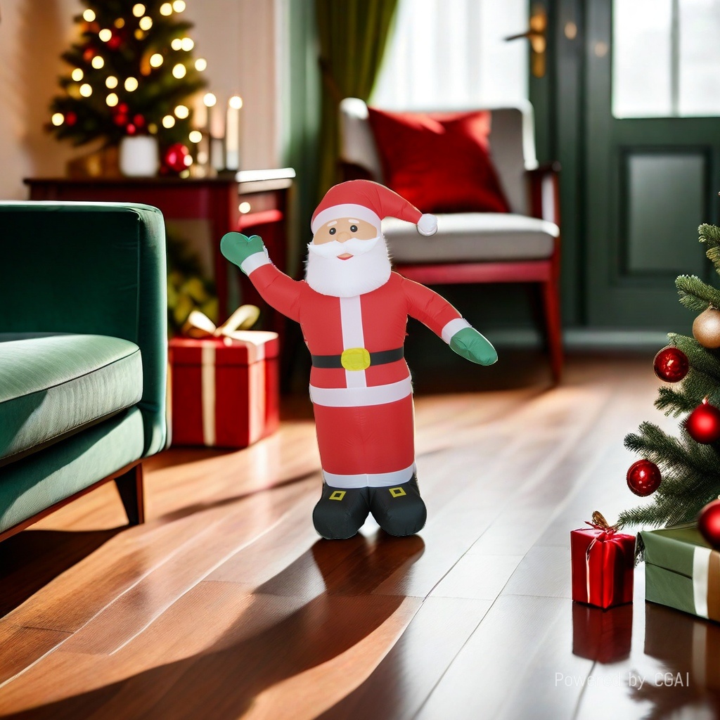 Cartoon Santa Claus inflatable figurines, Christmas atmosphere decoration, Christmas holiday decorations, inflatable toys Application Scenario