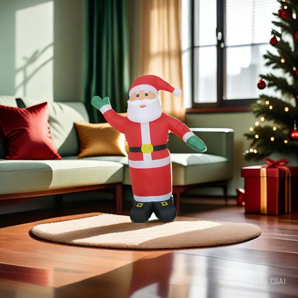 Cartoon Santa Claus inflatable figurines, Christmas atmosphere decoration, Christmas holiday decorations, inflatable toys details Picture