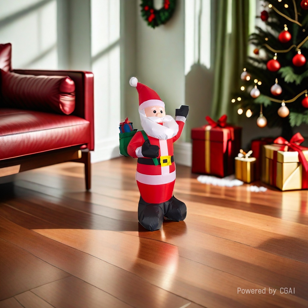 Santa Claus inflatable decoration Christmas decoration 1.2-meter backpack old man